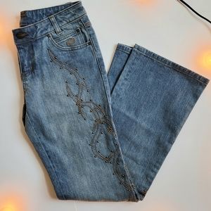 Harley Davidson Embroidered Denium Jeans Size 4
